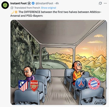 Meme Jomplangnya Kualitas PSG Vs Bayern dan Atletico Vs Arsenal