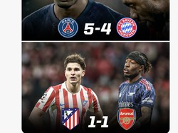 PSG vs Bayern Munich menyajikan pertandingan menarik dengan banjir gol, sementara Atletico Madrid vs Arsenal bisa dibilang membosankan dengan hasil imbang yang semua golnya tercipta dari tendangan penalti. (Foto: dok. Twitter/@ESPNFC)
