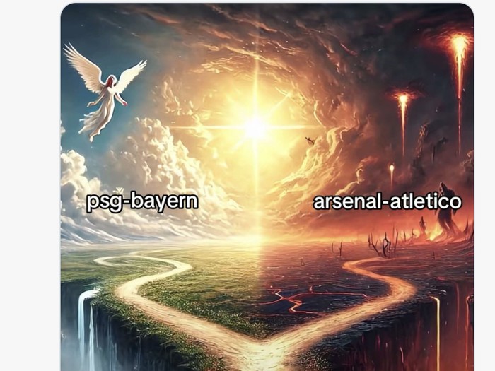Meme Jomplangnya Kualitas PSG Vs Bayern dan Atletico Vs Arsenal