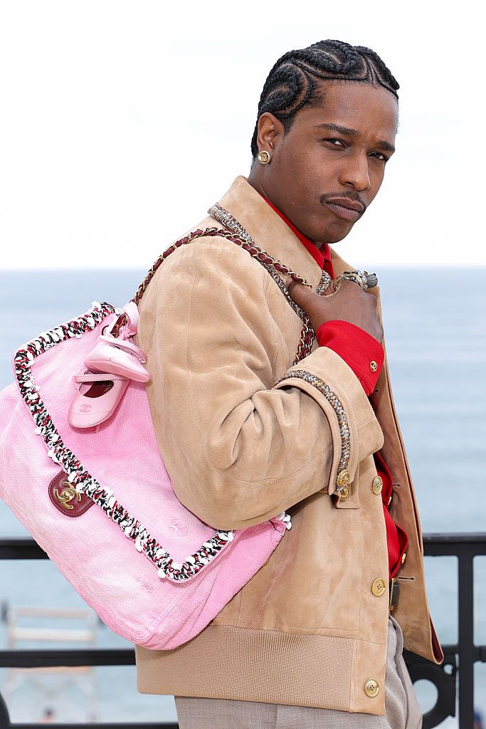 BIARRITZ, FRANCE - APRIL 28: Asap Rocky attends the Chanel Cruise 2026/27 on April 28, 2026 in Biarritz, France. (Photo by Stephane Cardinale - Corbis/Corbis via Getty Images)