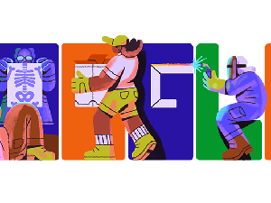 Peringati Hari Buruh 2026, Google Pasang Doodle Ragam Profesi