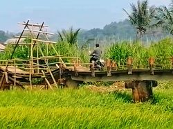Ngeri! Jembatan Goyang di Sukabumi, Nyawa Warga Jadi Taruhan