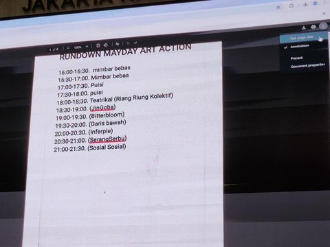 Rundown dan peta penyerangan nan diamankan dari 101 orang diduga mau bikin ricuh May Day di Jakarta (Adrial/detikcom)