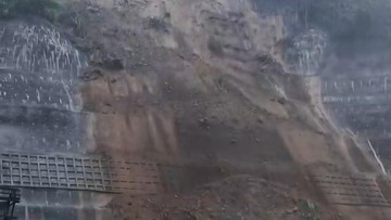 Area Proyek PLTA Upper Cisokan Longsor, Material Meluncur dari Atas Bukit