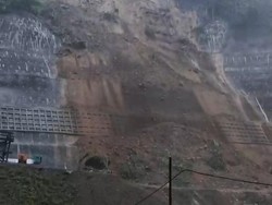 Area Proyek PLTA Upper Cisokan Longsor, Material Meluncur dari Atas Bukit