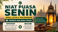 Niat Puasa Senin Arab Latin Beserta Doa Buka Dzahaba