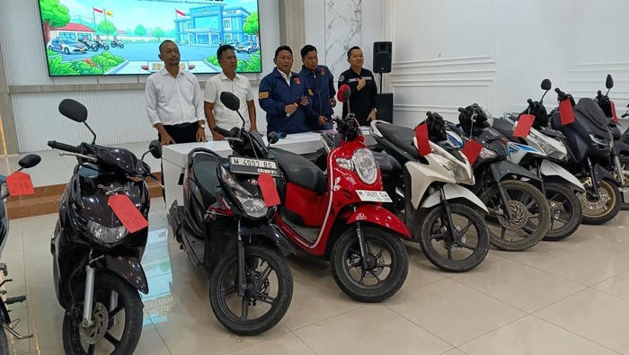 Barang bukti kendaraan hasil kejahatan yang dirilis Polres Pamekasan