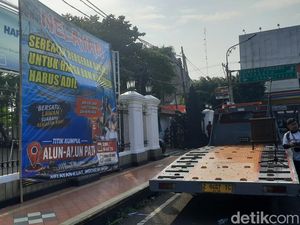 Polisi Tutup Alun-alun Pati Pagi Ini gegara Ada Demo Ribuan Nelayan