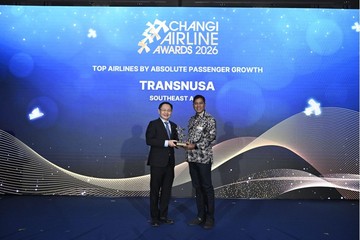 Jumlah Penumpang Melonjak, TransNusa Raih Changi Airline Awards 2026