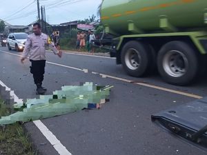 Pemotor di Bangka Barat Tewas Usai Tabrakan dengan Truk