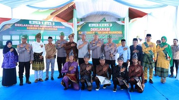 Polda Riau Kukuhkan Desa Banglas Jadi Kampung Tangguh Anti Narkoba