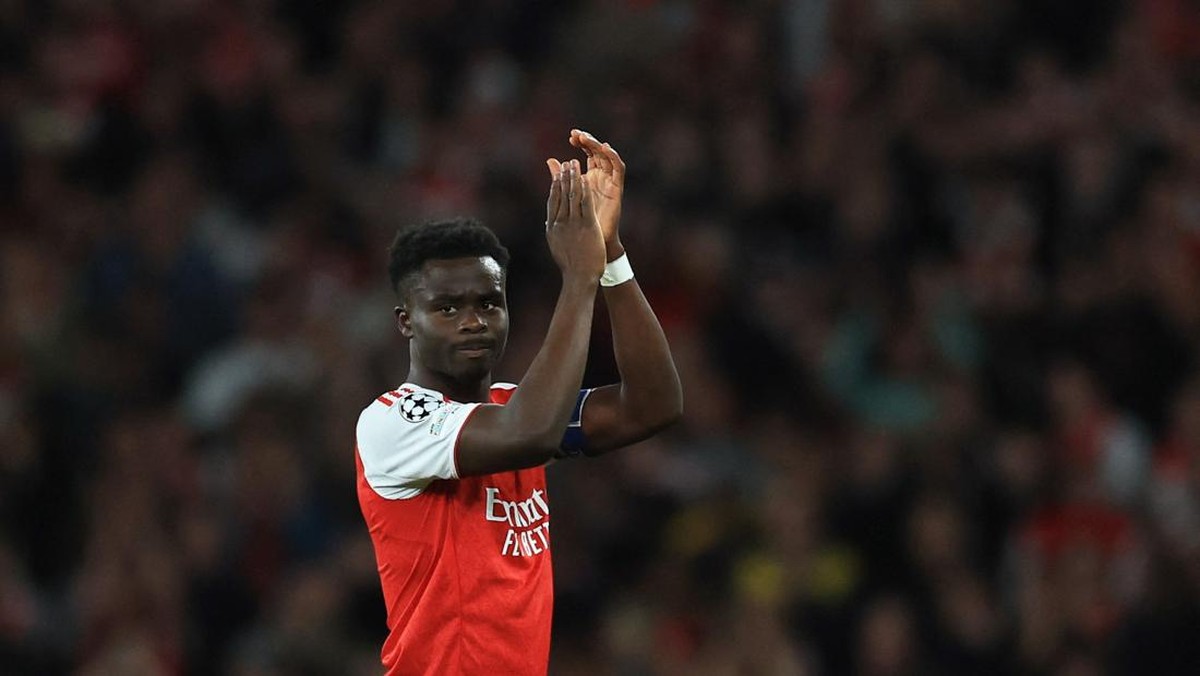 Bukayo Saka, pilih PSG atau Bayern Munich di final Liga Champions? (Action Images via Reuters/Paul Childs)