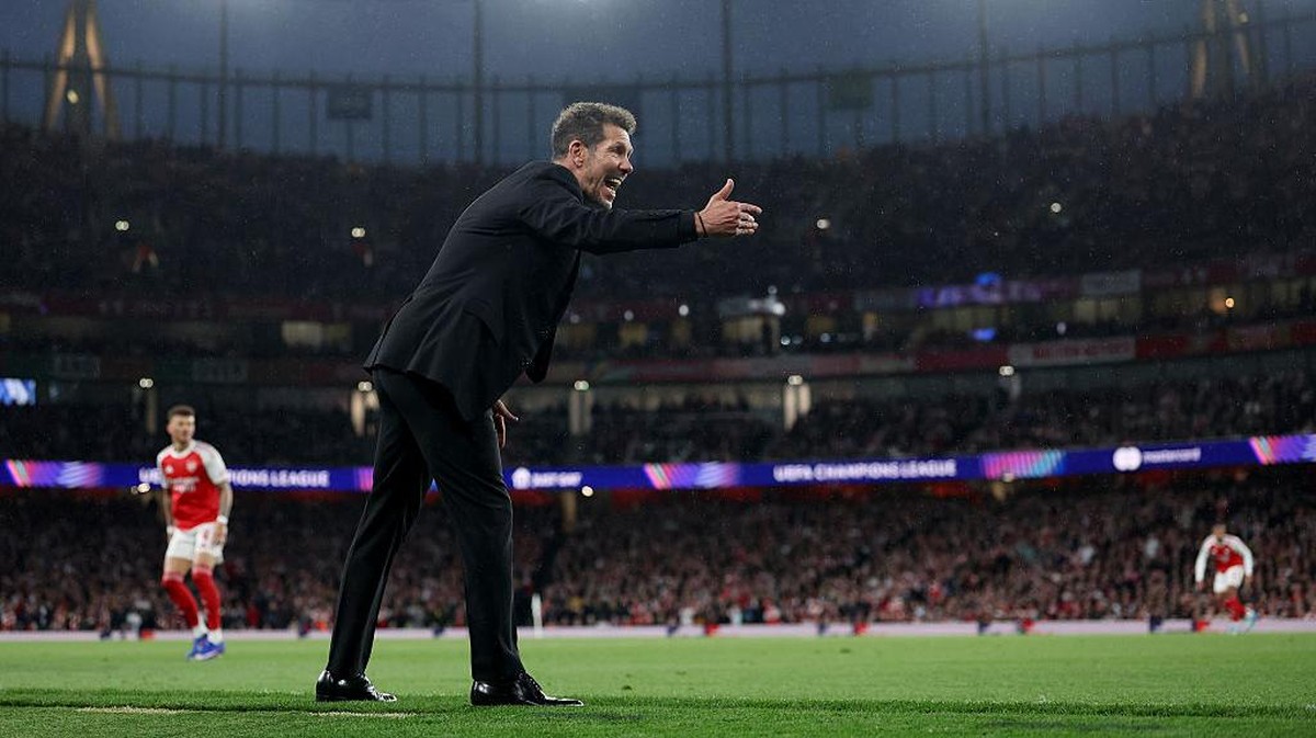 Pelatih Atletico Madrid, Diego Simeone. (Foto: Harry Murphy - UEFA/UEFA via Getty Images)