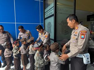 Satlantas Polresta Sidoarjo Ajak Anak TK Belajar Lalu Lintas Sambil Main