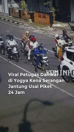 Video Viral Petugas Damkar di Jogja Kena Serangan Jantung di Jalan