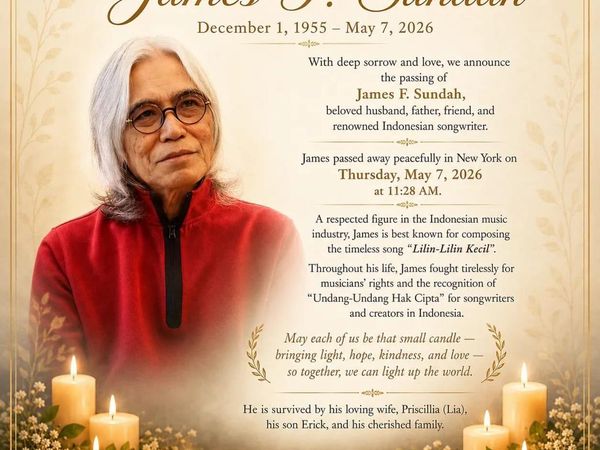 Musisi James F Sundah Meninggal Dunia, Sempat Berjuang Lawan Kanker