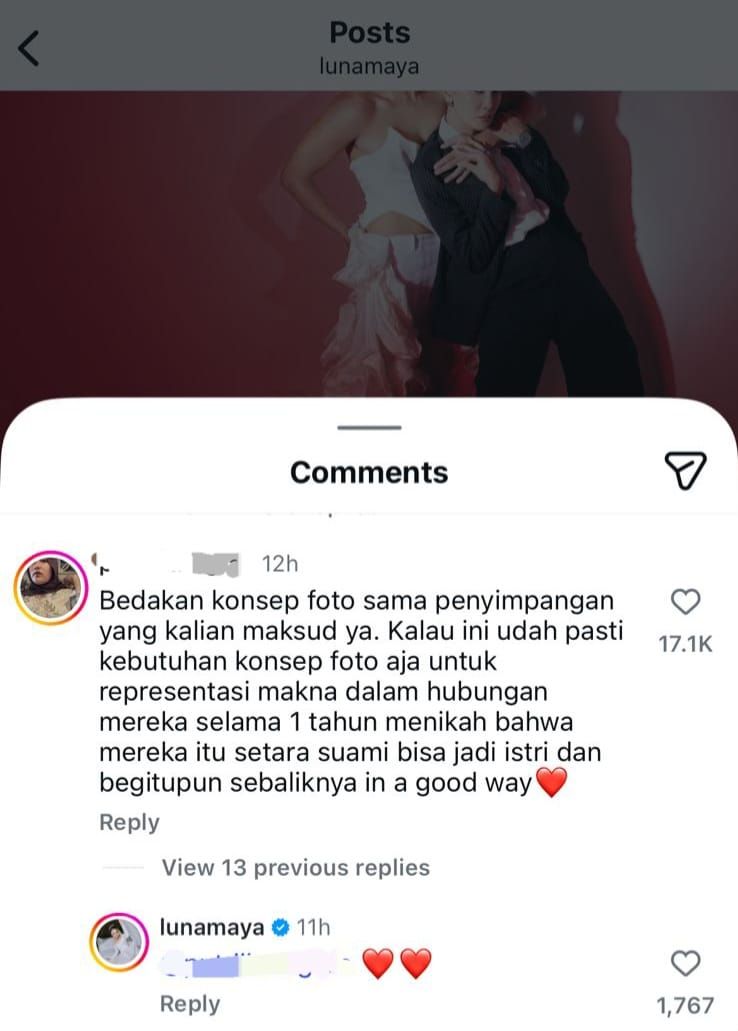 Reaksi Luna Maya