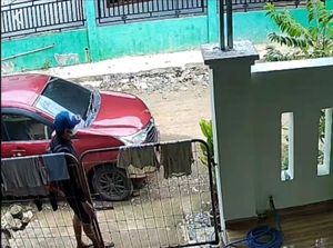 Maling Bermobil Bobol Rumah di Sudiang Makassar Terekam CCTV, Gasak TV-Laptop