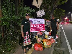 Pecalang Jimbaran Jaga Tempat Sampah Sampai Subuh, 20 Pembuang Liar Terciduk
