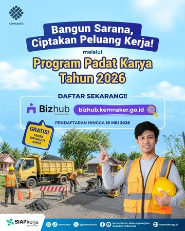 Program Padat Karya Kemnaker 2026 Dibuka, Simak Cara Daftarnya