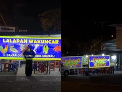 Kreatif! Tenda Pecel Lele Ini Disulap Jadi Instalasi Seni Visual Modern