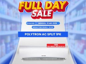 Sejuk Pakai AC Split Polytron 1 PK, Didiskon di Transmart Full Day Sale