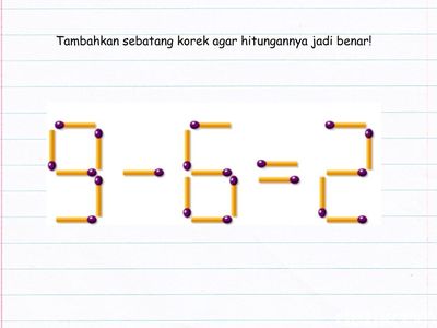 Tes Kemampuan Matematika dan Logika Cukup Pakai Korek Api, Bisa Selesaikan?