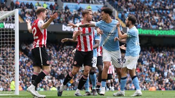 Man City Vs Brentford Masih Tanpa Gol di Babak Pertama