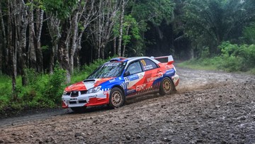 Donny M Antar DMO Pertamax Turbo Fin+ ke Podium Seri II Kejurnas Rally