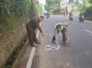 Melaju Berlawanan One Way, Pemotor Tewas Tertabrak Truk di Puncak Bogor