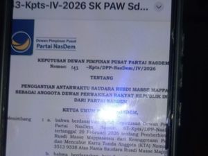 Beredar Surat DPP NasDem Tetapkan Hayarna Hakim Jadi PAW Rusdi Masse di DPR