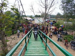 Jembatan Gantung Perintis Garuda Terpanjang di Aceh Tamiang Diresmikan