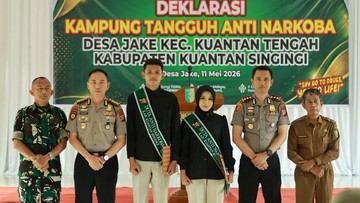 Jadi Garda Terdepan, Desa di Kuansing Deklarasi Kampung Tangguh Anti Narkoba