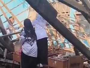 Atap MTs Muhammadiyah Bulu Sragen Ambruk, 6 Murid Dilarikan ke RS
