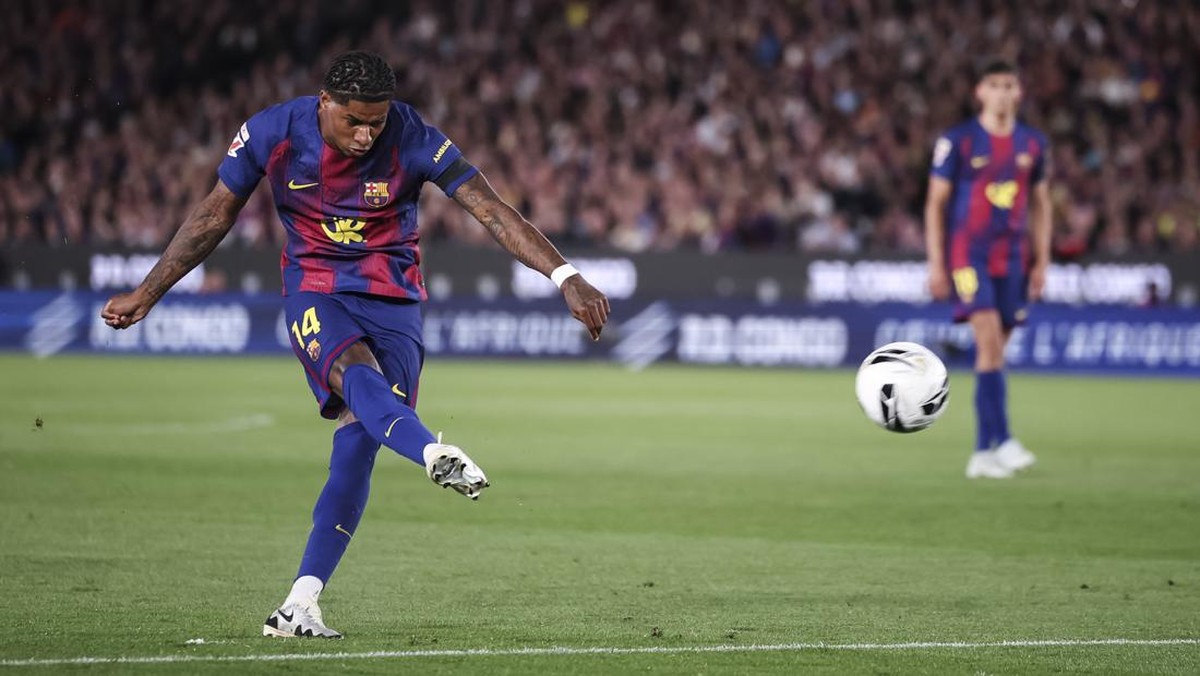 Marcus Rashford saat mencetak gol di El Clasico. (Foto: Europa Press via Getty Images/Europa Press Sports)