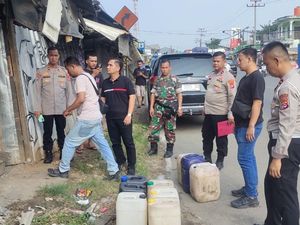 Polres Serang Razia Miras di Kibin, 635 Liter Tuak Disita