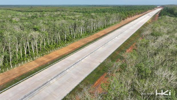 Proyek Tol Betung–Jambi Seksi 2A dan 2B. (Dok. Hutama Karya)