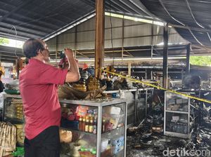 Kebakaran Pasar Pasah Pemecutan, 4 Kios dan 5 Lapak Ludes
