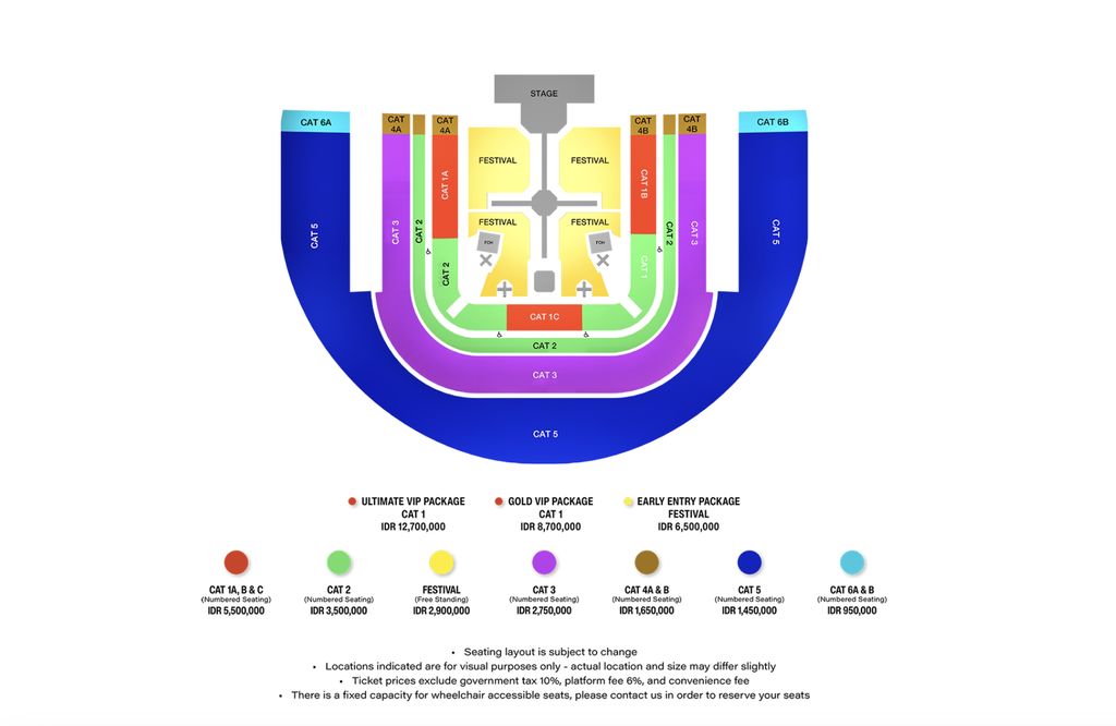 Layout dan Harga Tiket Konser The Weeknd di Jakarta 2026