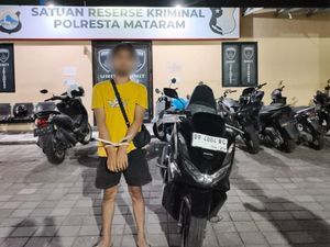 Pemuda di Mataram Curi Motor Tetangga untuk Main Judi