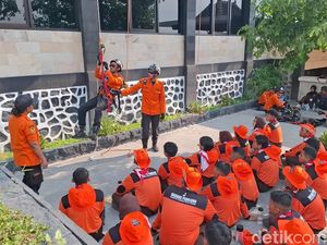 Cetak Relawan Tangguh, Pramuka Kota Kediri Gembleng Brigade Penolong