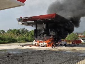 Mobil Terbakar Saat Isi BBM di SPBU Bahodopi Morowali, Sopir Alami Luka Bakar