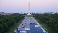 Trump Ubah Kolam Refleksi Washington Pakai Cat Biru, Makan Biaya Rp 264 M!