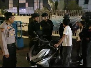 Patroli Brimob Polda Metro Gagalkan Balap Liar di Kebayoran Baru Jaksel