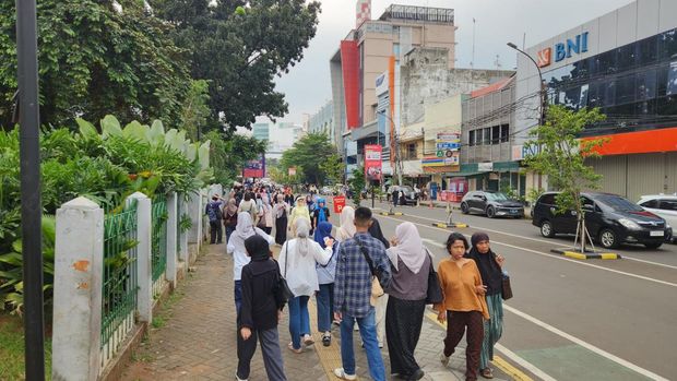 Suasana Blok M Jakarta saat libur panjang alias long weekend.