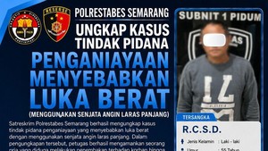 Tembak Pemuda Diduga Kreak Pakai Senapan Angin, Pria di Candisari Ditangkap