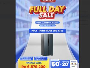 Kulkas Polytron 436L Pangkas Harga di Transmart Full Day Sale