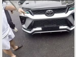 Fortuner Terciduk Tak Pakai Pelat Nomor Depan, Alasannya Jatuh-jatuhan