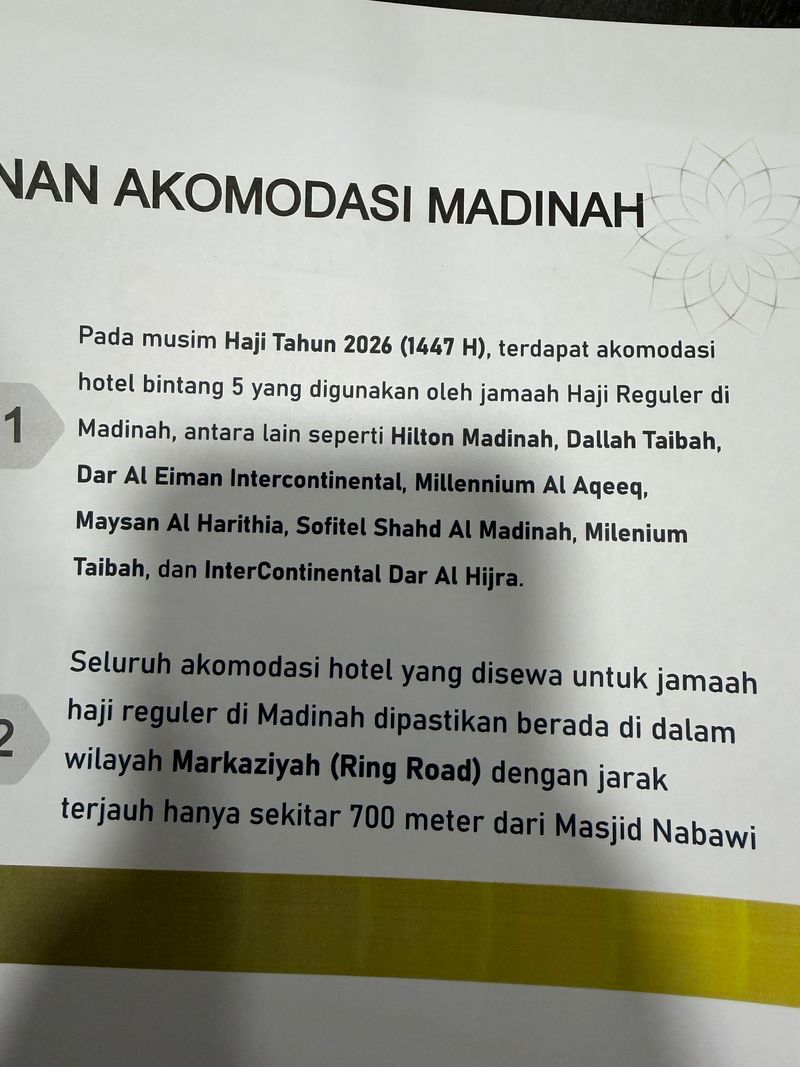 Akomodasi Jemaah Haji di Madinah