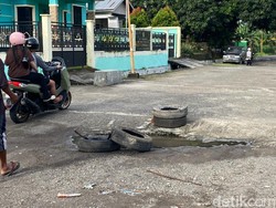 Penampakan Jalan Berlubang di Parepare Bikin Anggota TNI Tewas Kecelakaan